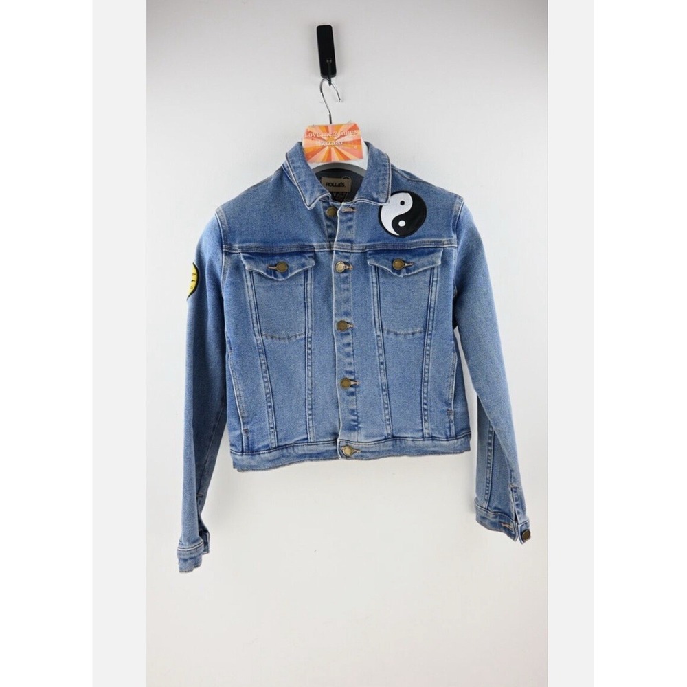 Rolla Embroidered Patched Hippie Denim Jacket‎ Size M